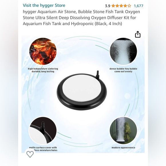 Hygger air pump for Aquariums and hygger air stone - Picture 10 of 10